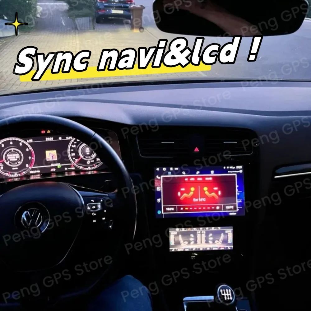 Ekran LCD deska rozdzielcza dla Volkswagen Golf 7 Android Radio 2013 - 2020 samochodowy odtwarzacz multimedialny Autoradio PX6 nawigacja GPS