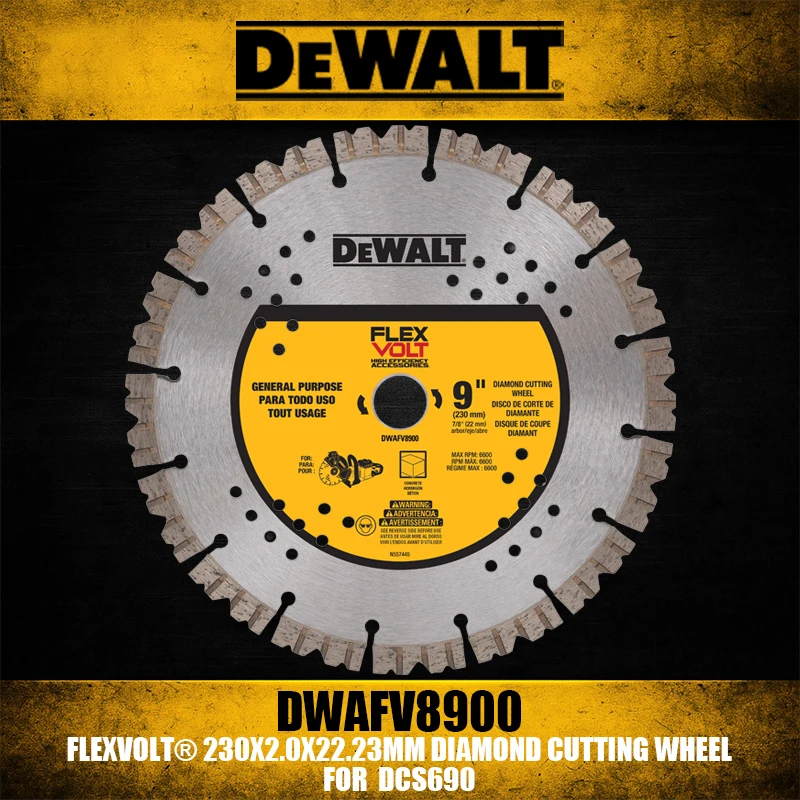 

DEWALT DWAFV8900/DWAFV8918 FLEXVOLT ® Пильный диск 230x2.0x22.23 мм для электроинструмента DCS690