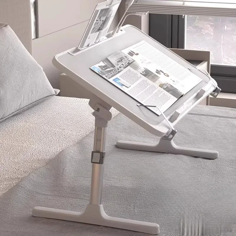 طاولة سرير محمولة قابلة للطي للكمبيوتر المحمول قابلة للتعديل بارتفاع مكتب الدراسة وحامل صينية للعمل والألعاب والأثاث المنزلي المريح #3
