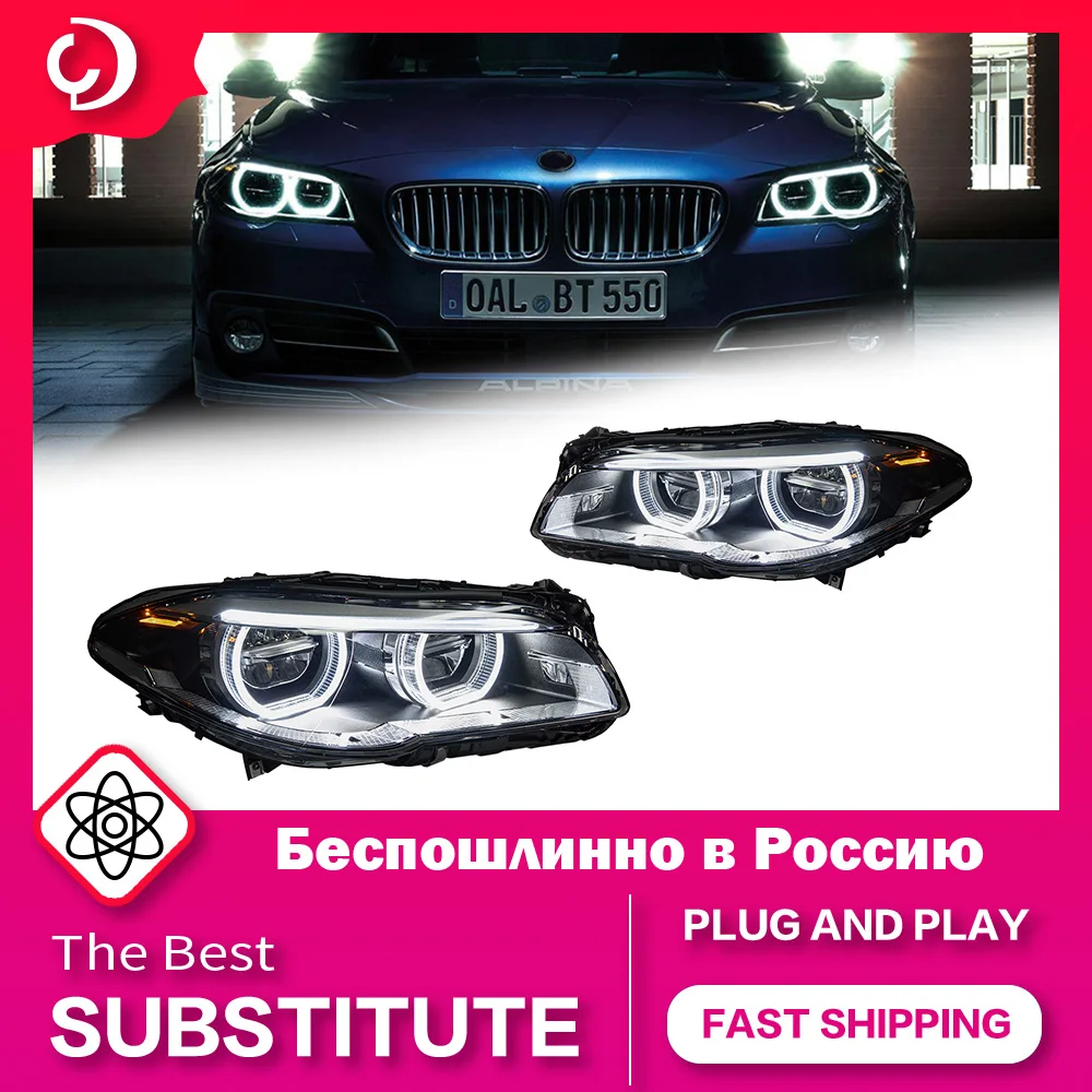 

AKD Car Styling Headlights for F10 F11 F18 2010-2017 528i 530i 535i M5 LED DRL Head Lamp Turn Signal Led Projector Accessories