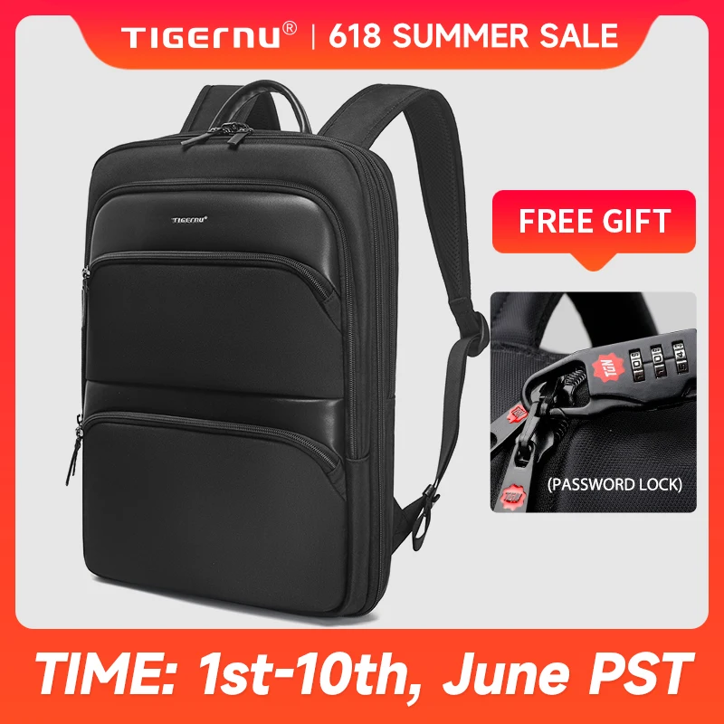 Tigernu Backpack Men Travel Backpack Thin Backpack Male Laptop Backpack Expandable Bag For School Outdoor Business Bags Knapsack