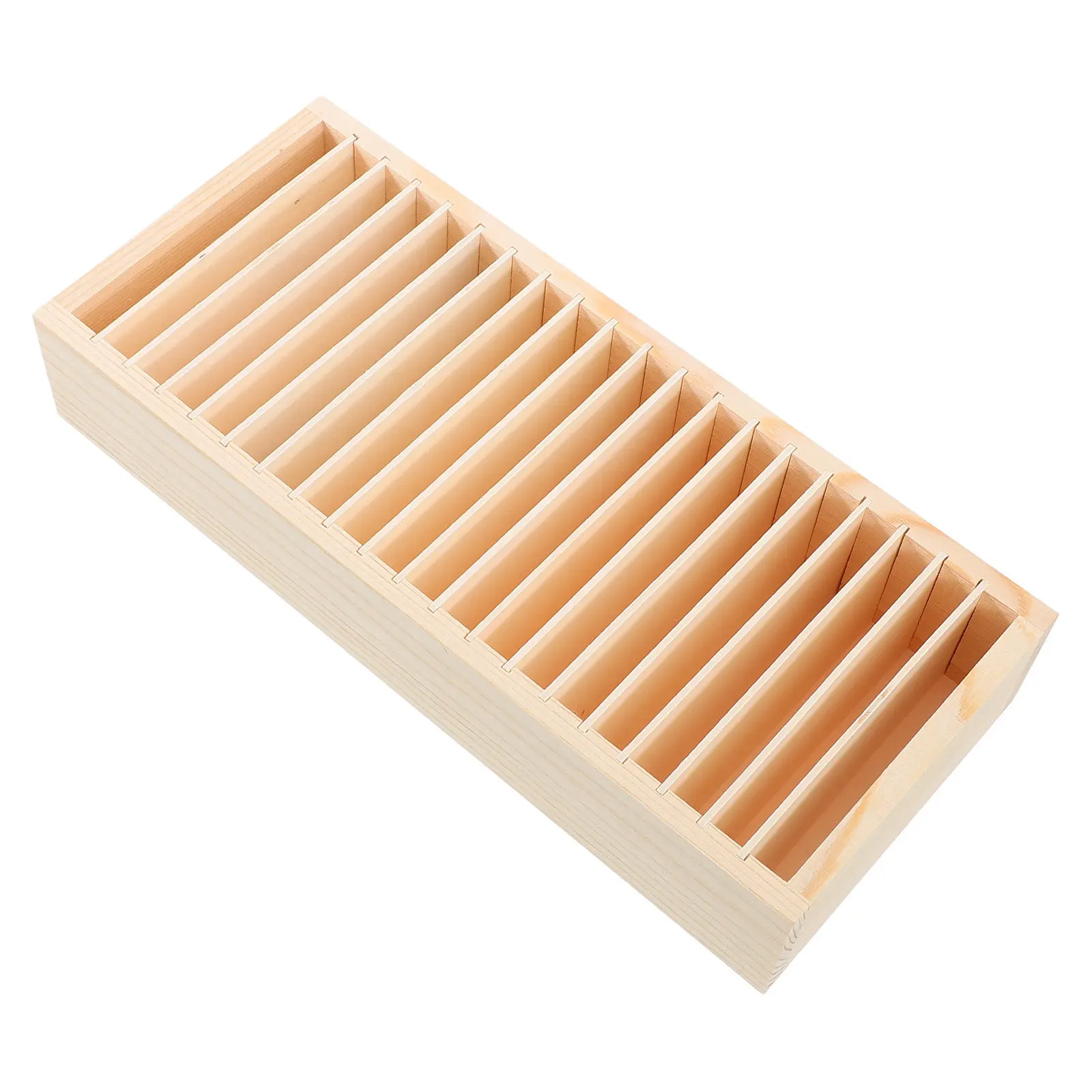 

1Pcs Wooden Compartment Storage Box for Cards Notes Photos Jewelry Desktop Cards Holder Detachable DIY Allocation Space Saving