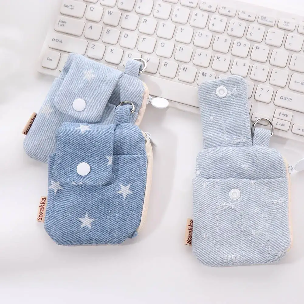 

Fashion Canvas Denim Coin Purse Star Korean Style Mini Cash Wallet Coin Purse Bow Cloth Envelope Wallets Female