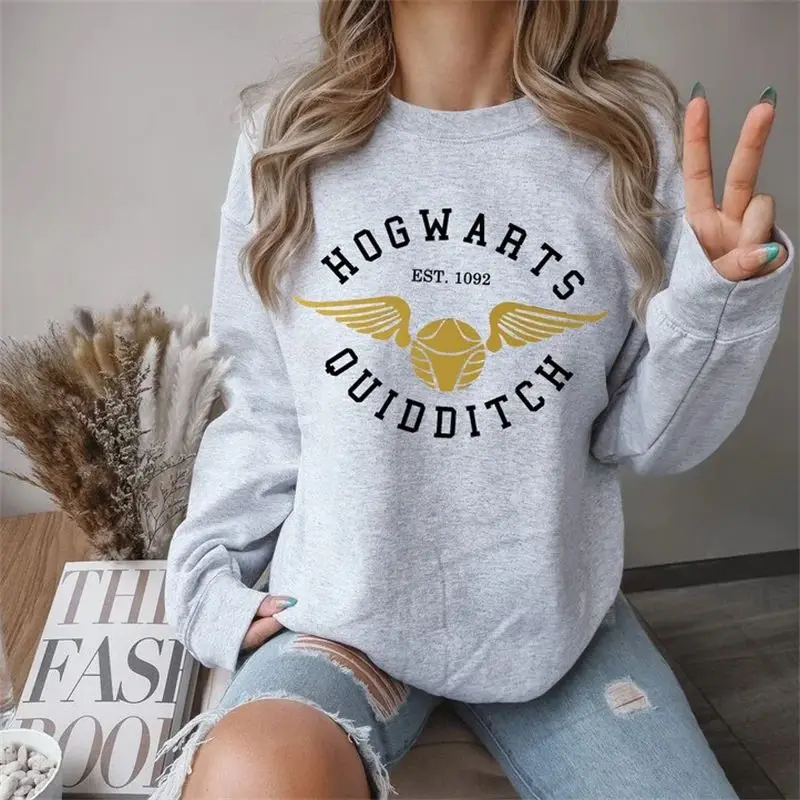 

New Val Women's Crew Ne Sweatirt Letter Print round Soft Comfortable Fabric Autumn Faion Ladies' Hoodie Sweatirt