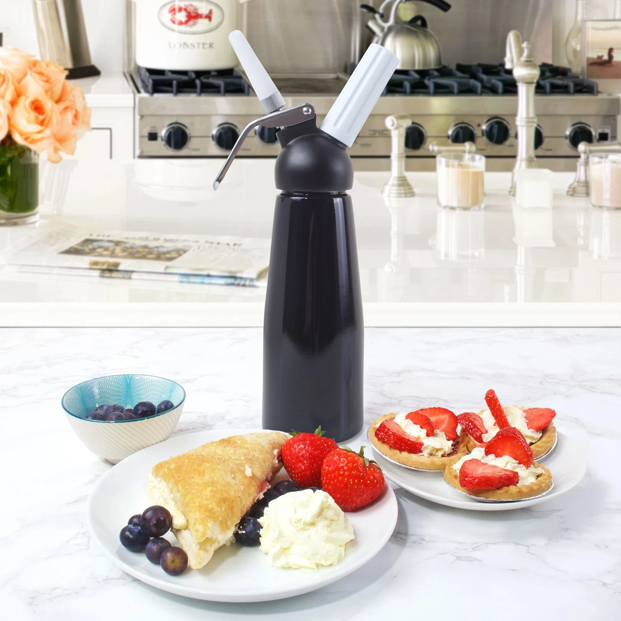 

Aluminum Alloy Cream Mixer 500ml Cream Foam Cake Piping Gun Siphon Squeeze Bottle Dessert Baking Tool Kitchen Accessories
