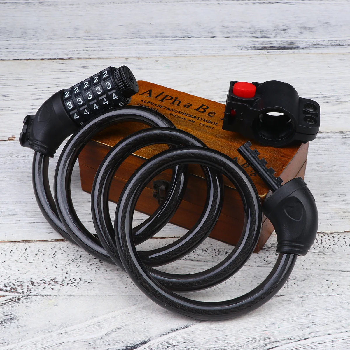 

5 Digit Bike Combination Lock Antitheft Security Portable for Bicycles Mountain Bikes Scooters Motorcycles 100000 Combinations