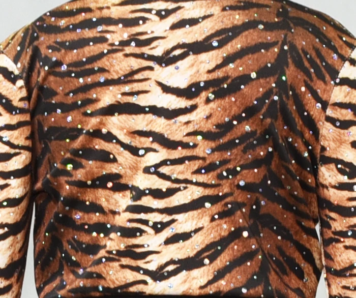 MiDee Performance Clothes Training Suits Ballet Costume Zebra Paints Dance Leotard Animal Prints Sequins Bodysuit for Girls