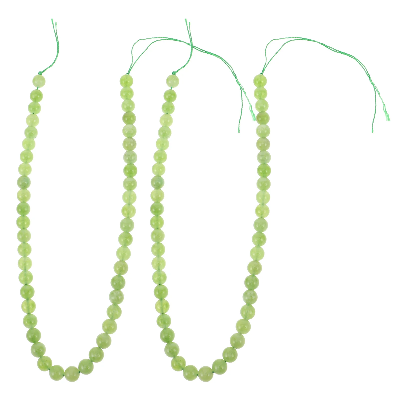 

2 String Natural Green Agate Round Polished Loose Beads Ideal for DIY Jewelry Making Bracelets Necklaces Crafting Supplies