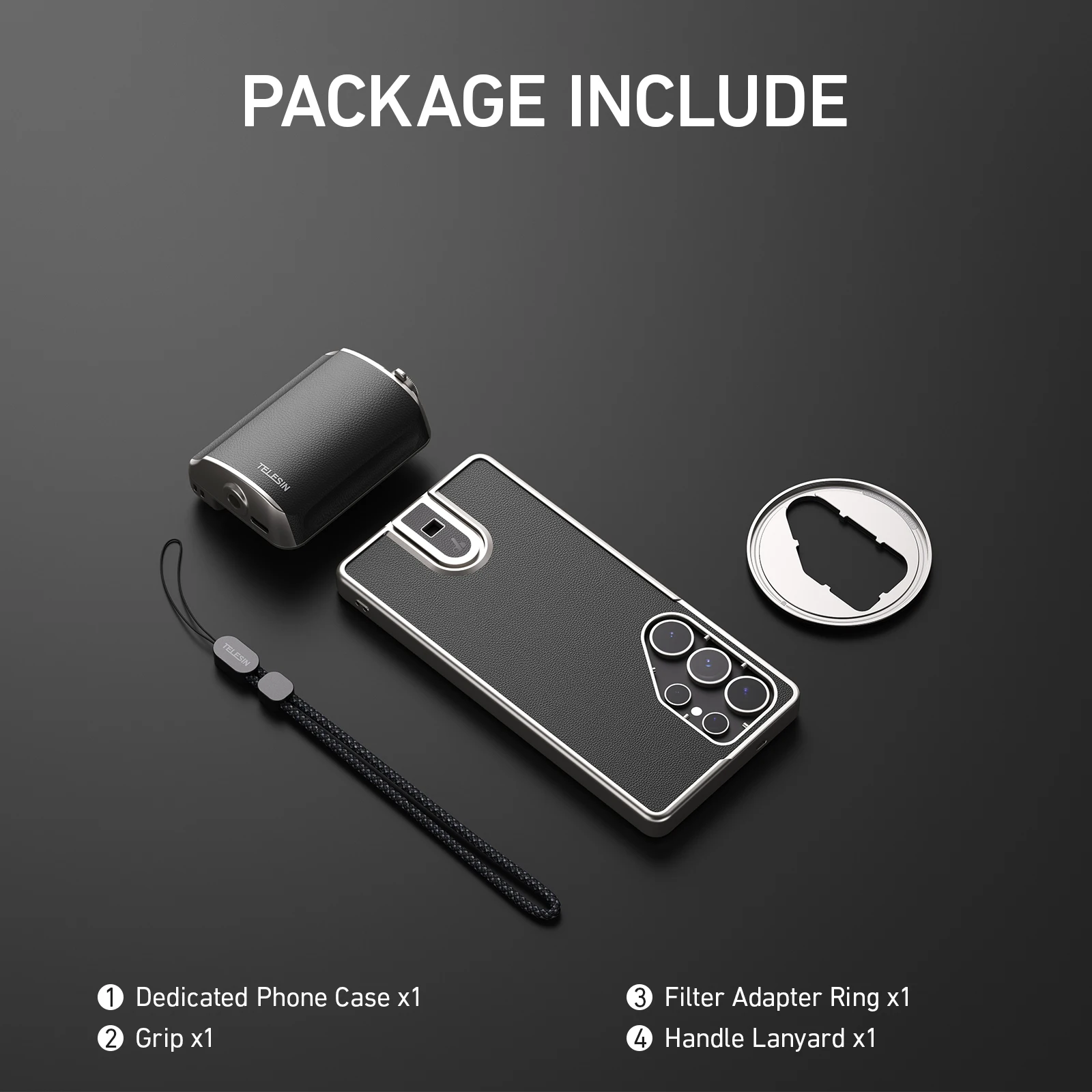 TELESIN Master Shooting Set Phone Camera Hand Grip Phone Holder CPL ND 2-32 Filter Remote Handle For SAMSUNG Galaxy S25 Ultra