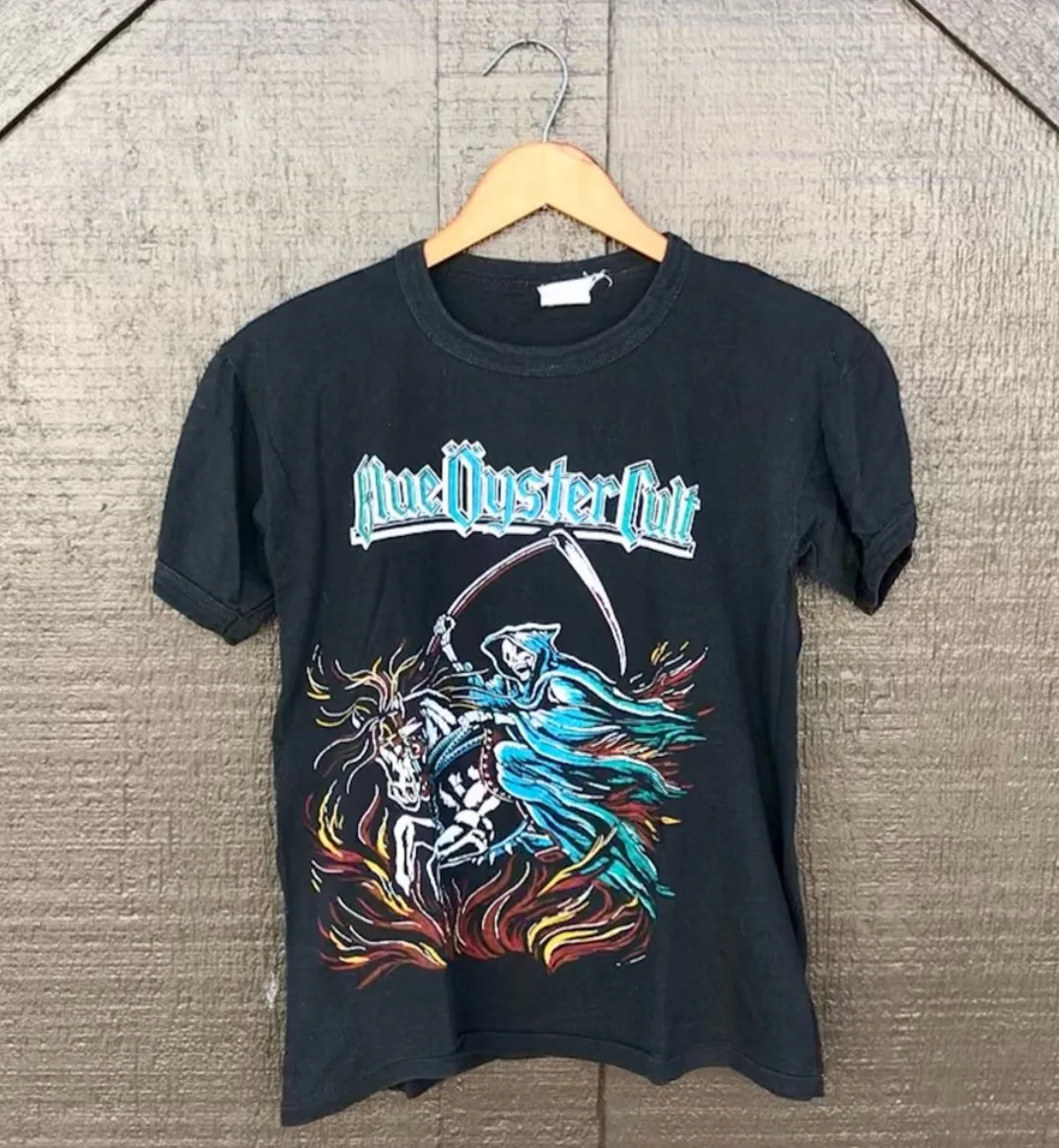 

Vintage Blue Oyster Cult band Black Cotton Unisex S to 5XL Men T-shirt