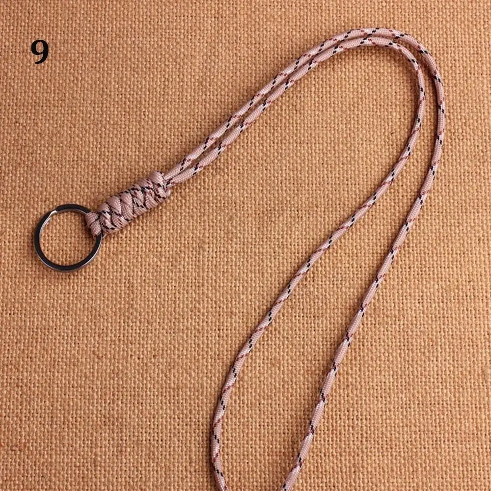 

High Quality 45cm/14cm Paracord Keychain Lanyard 20 Styles High Strength Lanyard Round Buckle Outdoor Tool