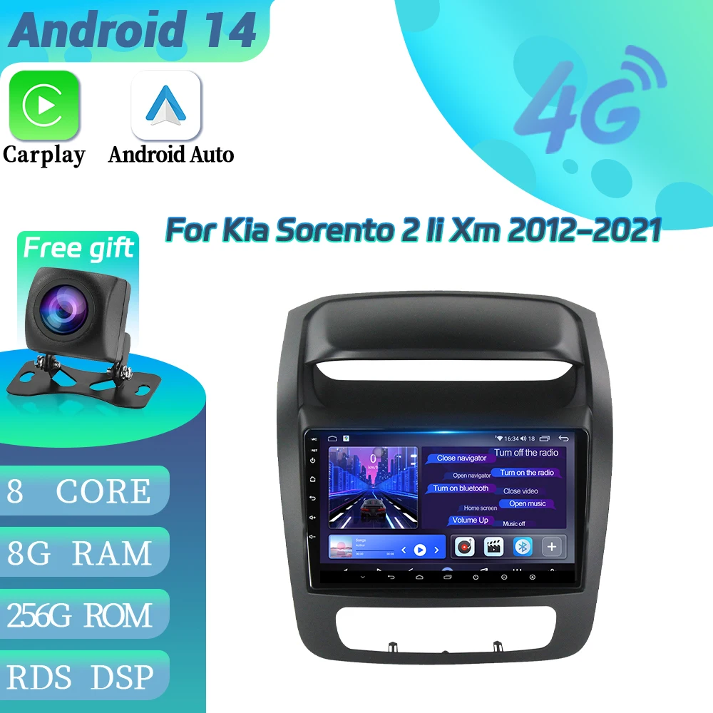 

Android 14 For Kia Sorento 2 Ii Xm 2012-2021 Screen Multimedia Autoradio Navigation Wireless Bluetooth Carplay Stereo Car Radio