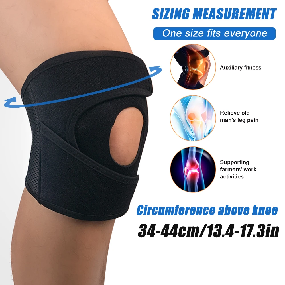1PCS Knee Brace for Men Women Knee Pain Relief,Running,Meniscus Tear - Adjustable One Size Patellar Stabilizing Knee Brace
