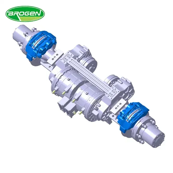 Brogen-eixo traseiro elétrico para caminhões leves, motor trifásico, 80kW, EV, intercambiável, 4.5t-6.5t