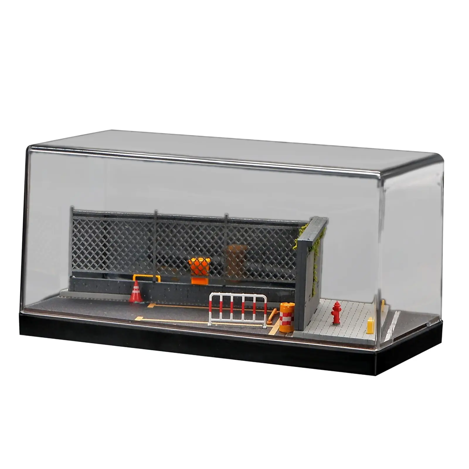 1/64 Diorama Auto Vitrine Stofdicht Landschap Collectie Ornament Realistische Decoratieve Layout Organizer Show Case Home Decor