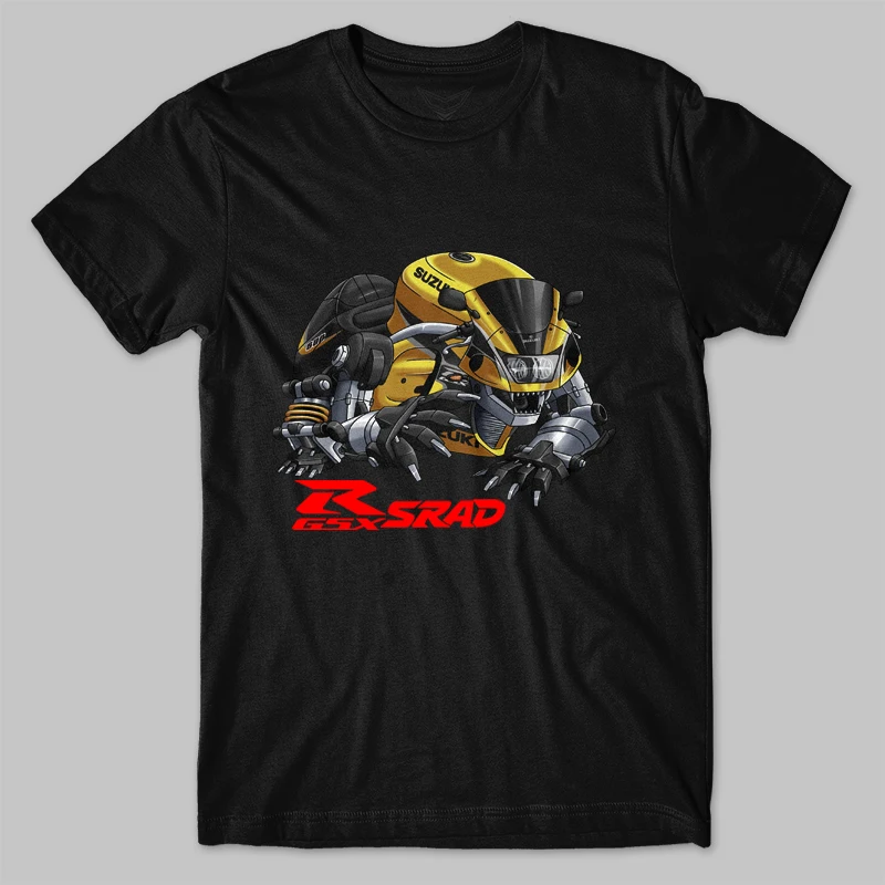 Classic Japanese Motorcycle GSX-R SRAD 600/750 Bear Inspired T-Shirt 100% Cotton O-Neck Short Sleeve Summer Casual Mens T-shirt