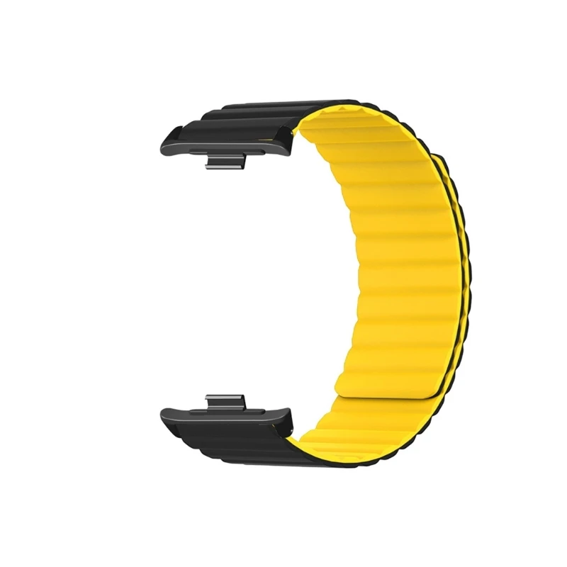 สายนาฬิกาข้อมือวงสายรัดข้อมือแม่เหล็กสร้อยข้อมือแบบนุ่มสำหรับ MiBand 8 smartwatch