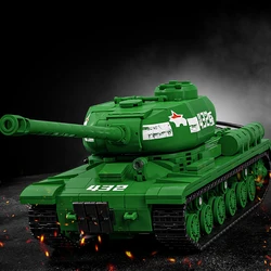 Classic Heavy Tank KV-2 Bricks MOC Set IS-2 Panzer Building Blocks 3D Model Military Car Puzzle Toys Adult Gifts Home Decoration