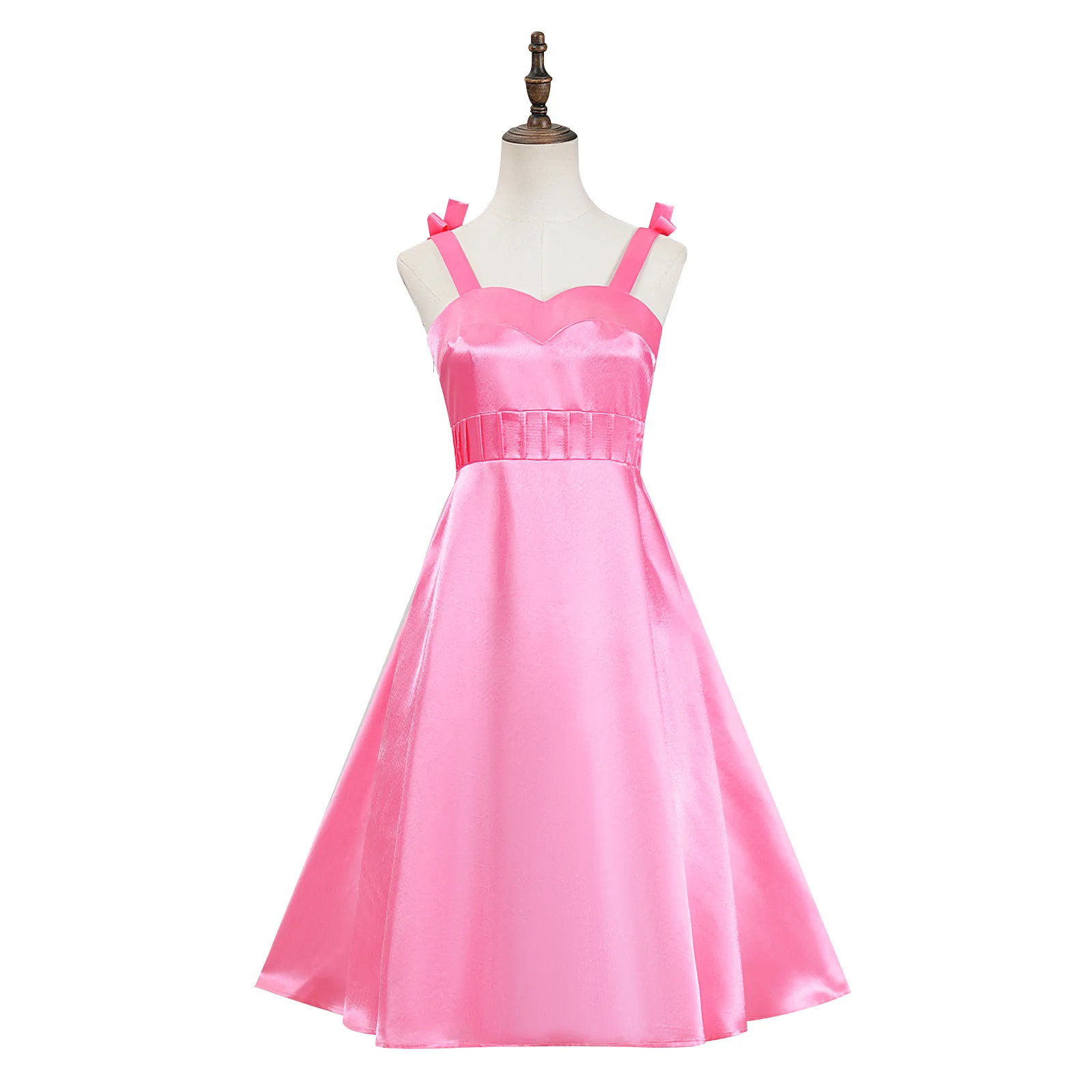 Disfraz de cosplay de vinagre de sidra de manzana para la serie de televisión "El mentalista": un vestido halter rosa para el personaje de Bel Gibson.
