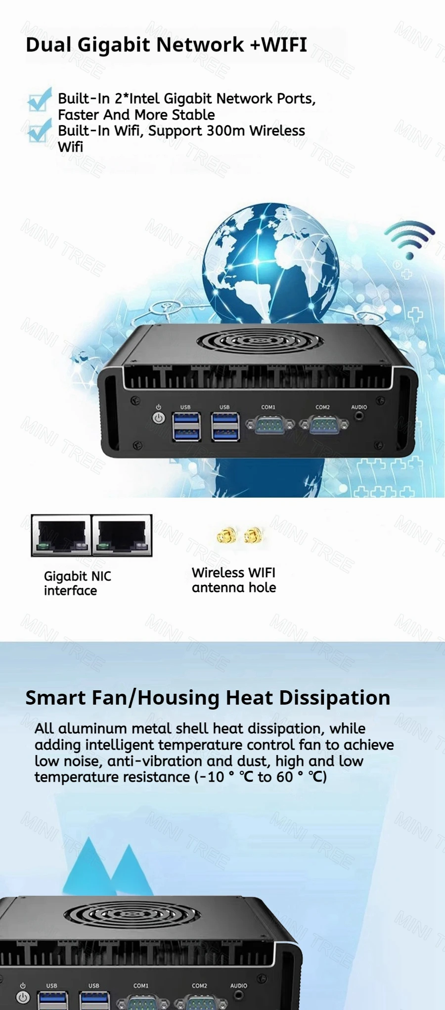 Mini PC Fan Intel Core i7 1185G7 i5 1135G7 Soft Router 2HD DP ESXI AES-NI2 Dual Lan Win10 pfSense Firewall Industrial Mini pc i7