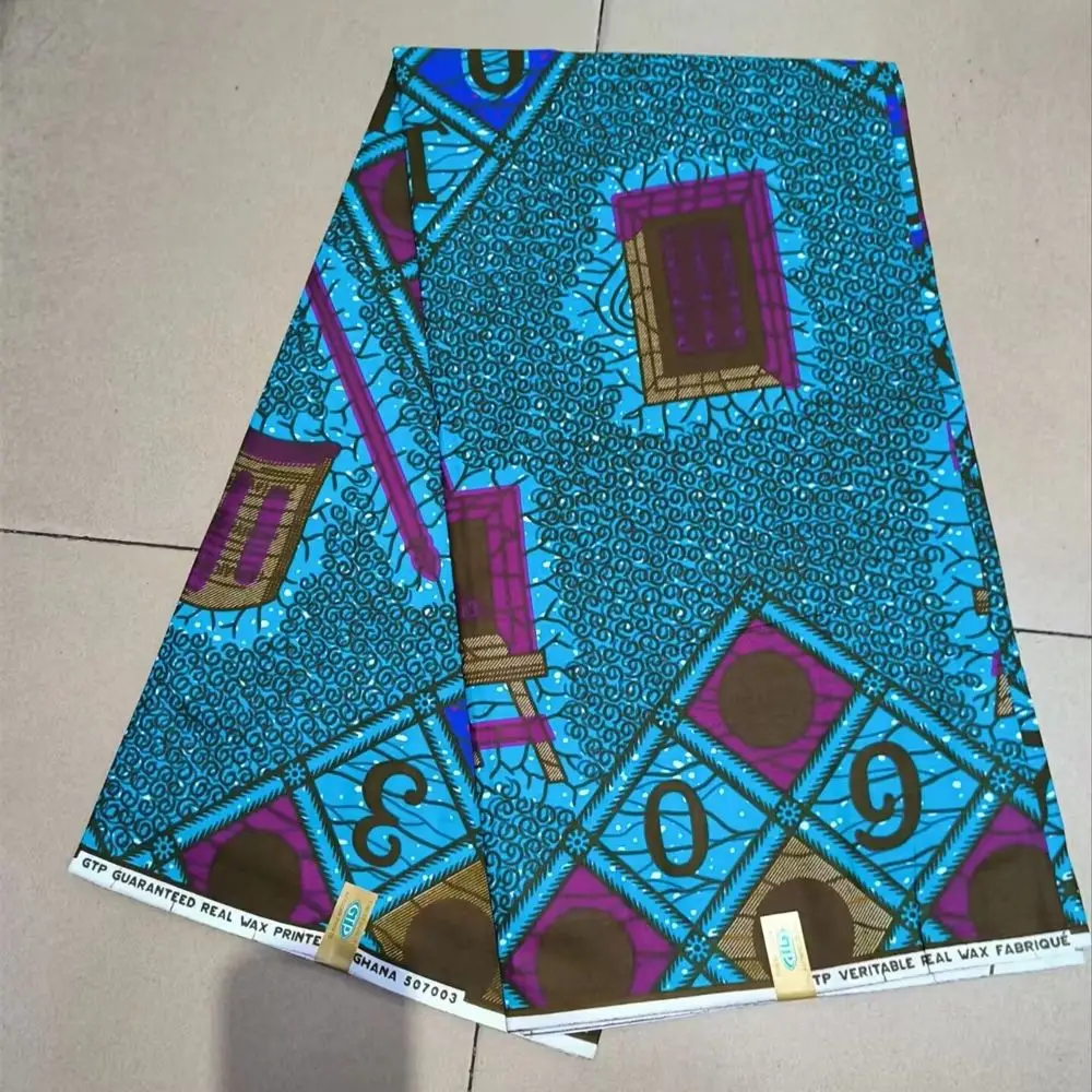 

Анкара ткани с восковым принтом, африканский воск, 100% хлопок, высококачественная восковая ткань для женщин, платье 6 ярдов