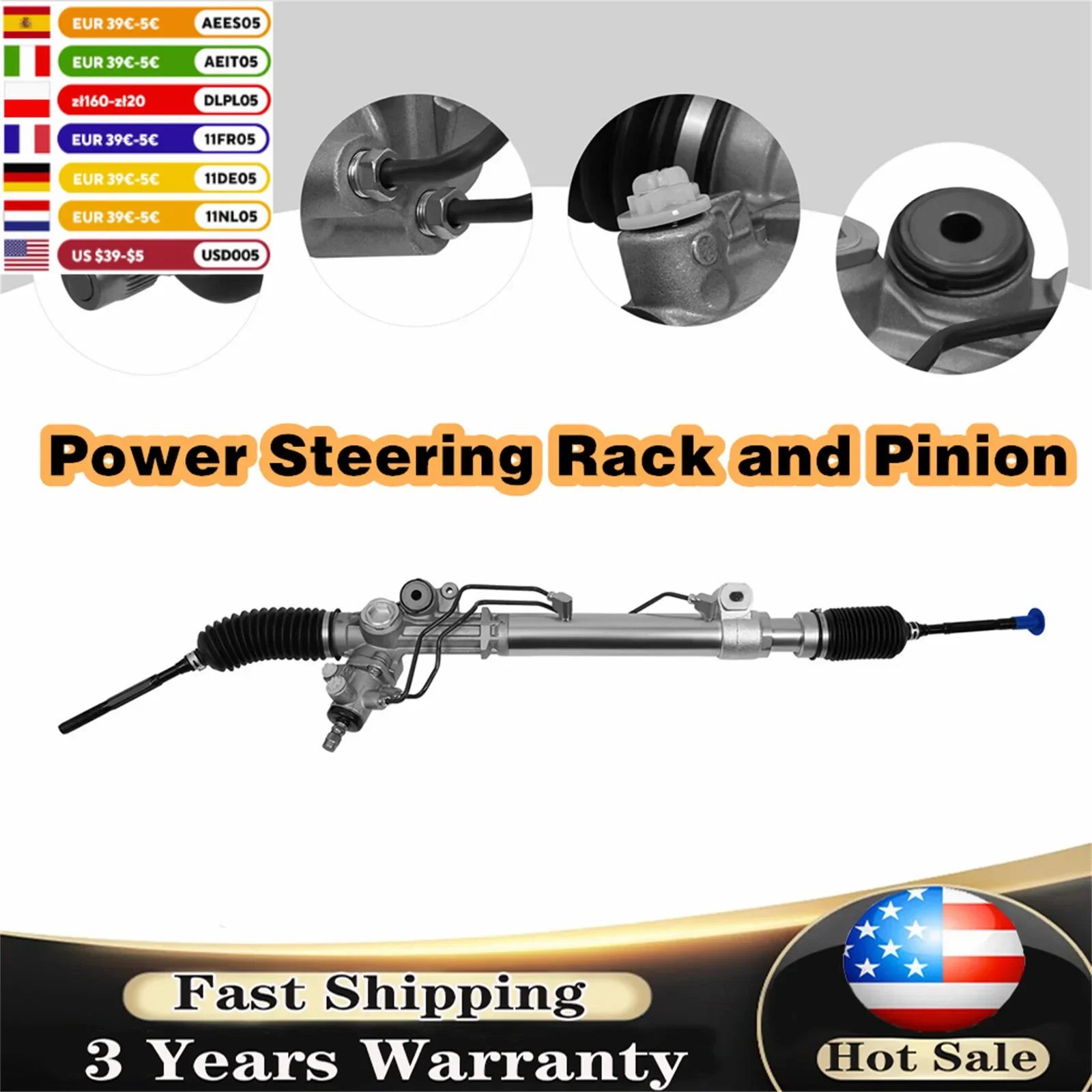 New Power Steering Rack and Pinion Assembly 44200-35061 For 2003-2009 Lexus GX470/Toyota 4Runner