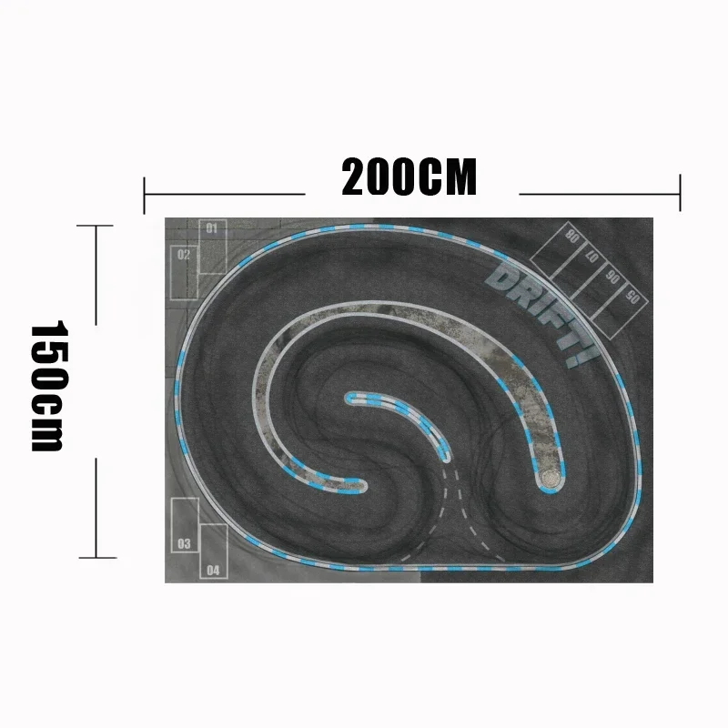 RC Car Simulation Race Track Drift Runway Racetrack for 1/28 1/24 MINI-Z RW00 DRZ AMG GLD BMX 4WD Professional Drift Track