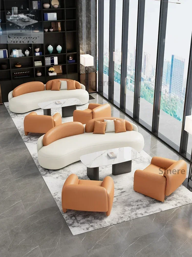 

Sales Office Exhibition Hall Negotiation Sofa Club Rest Area Hotel Beauty Salon Lobby Reception Curved Sofa Combination