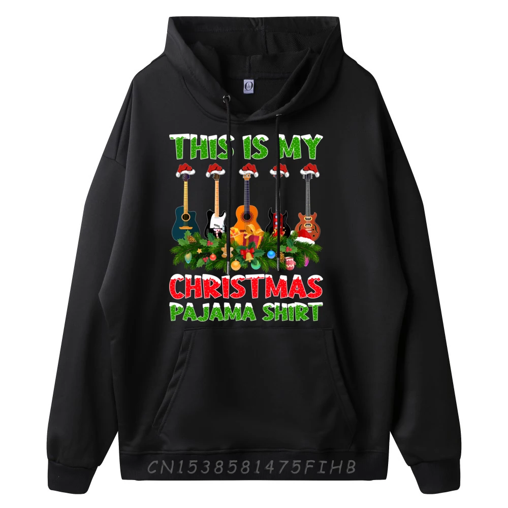 This Is My Christmas Pajama Hoodie Bass Guitar Christmas Clothing Pullover Hoodies For Men