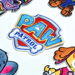 Parches de la patrulla canina para ropa, pegatinas de tela bordadas con dibujos animados de Marshall Rubble, superhéroes de Anime, novedad