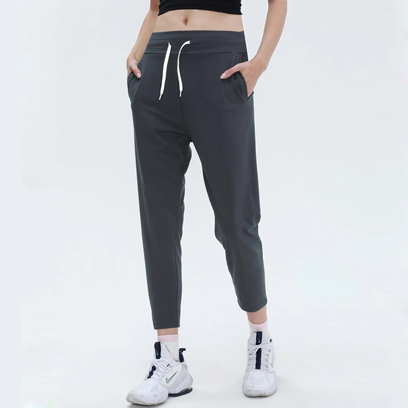 Pantalon de sport décontracté pour femme, pantalon de survêtement de jogging à neuf points, pantalon de yoga commandé, exercice de gym, entraînement, Fiess, fjSoft