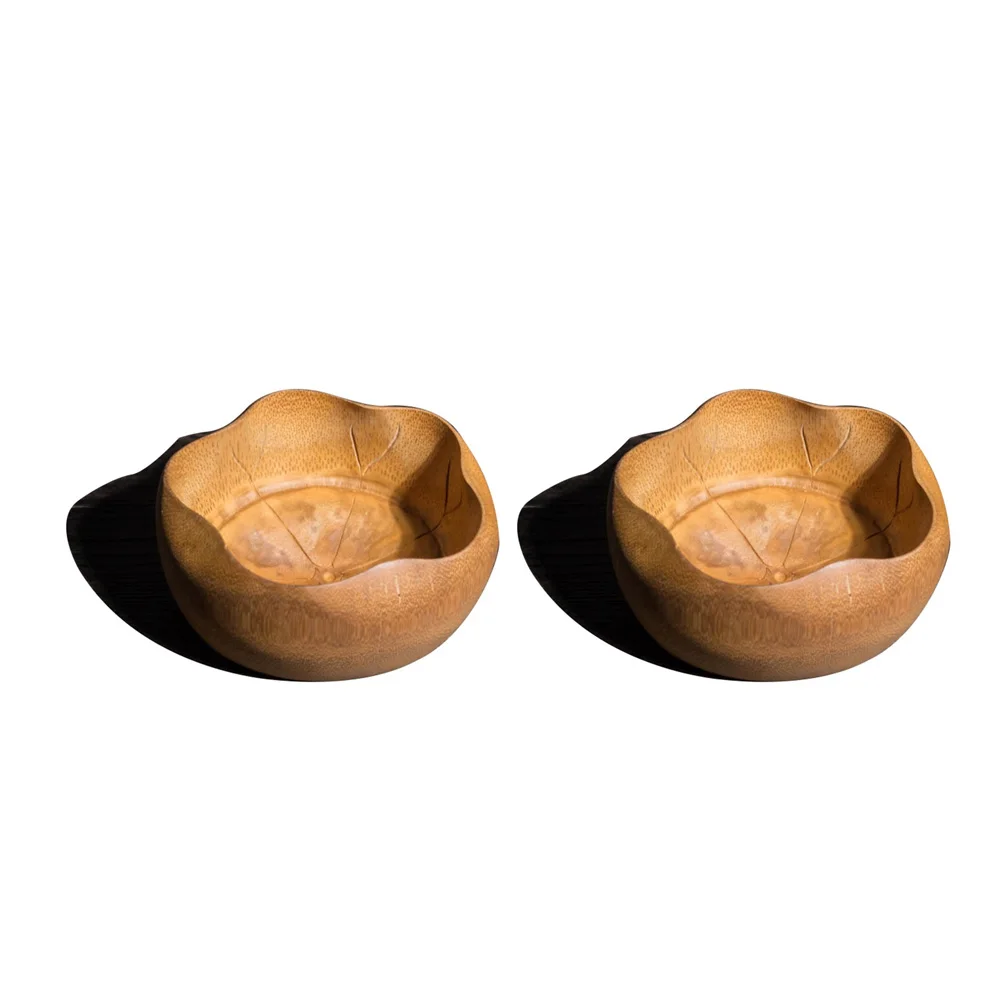 

Bamboo Lotus Leaf Bowl Children's Bowl Tea Set Storage Bamboo Handicrafts