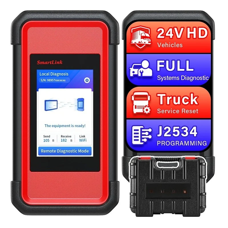 X431 SmartLink C 2.0 Heavy Duty 24V Truck Module for Commercial Vehicles/Passenger 2 Year Software