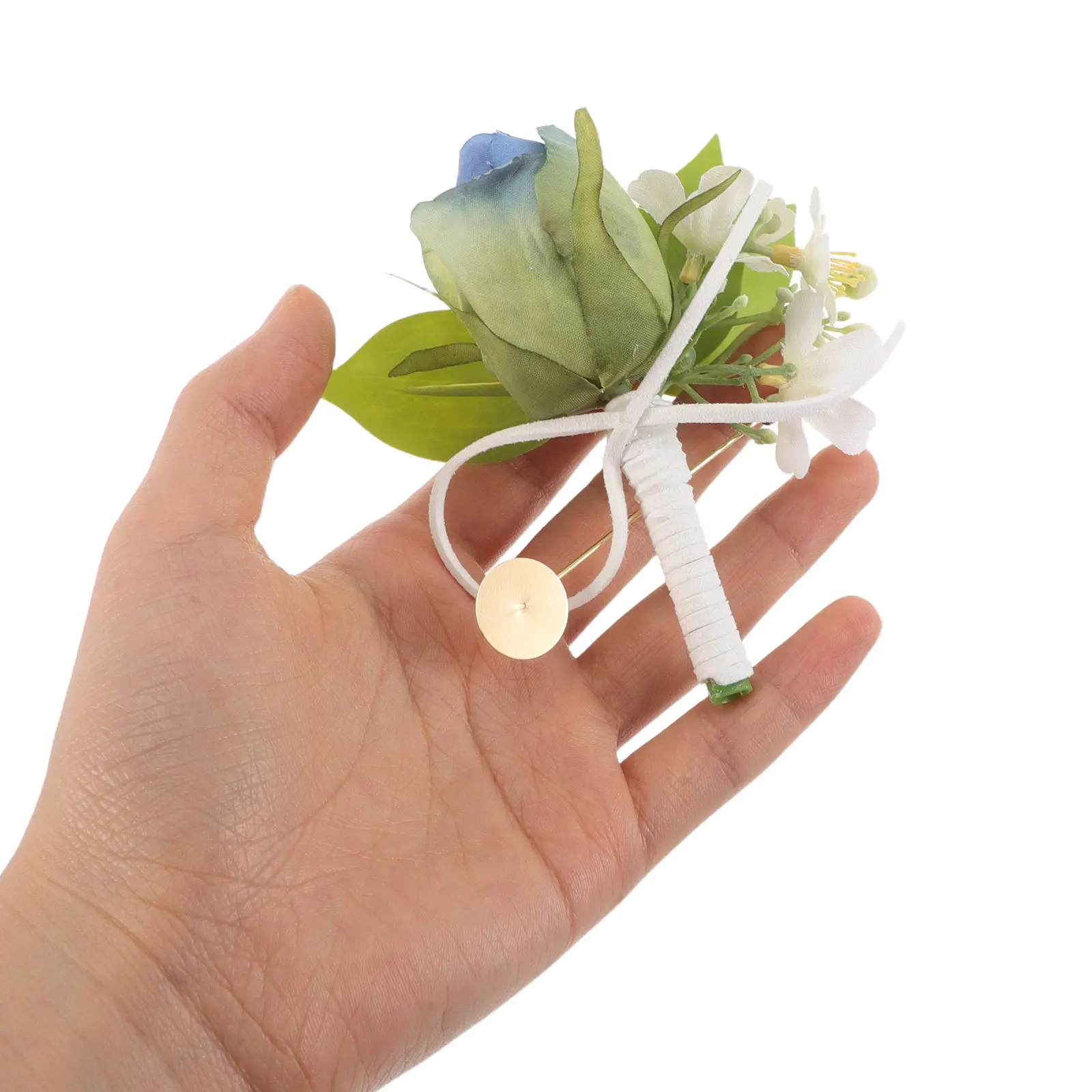 Artificial Tulip Corsage Boutonniere Elegant Wedding Chest Flower for Bride Groom Bridesmaids Groomsmen Prom Anniversary Formal