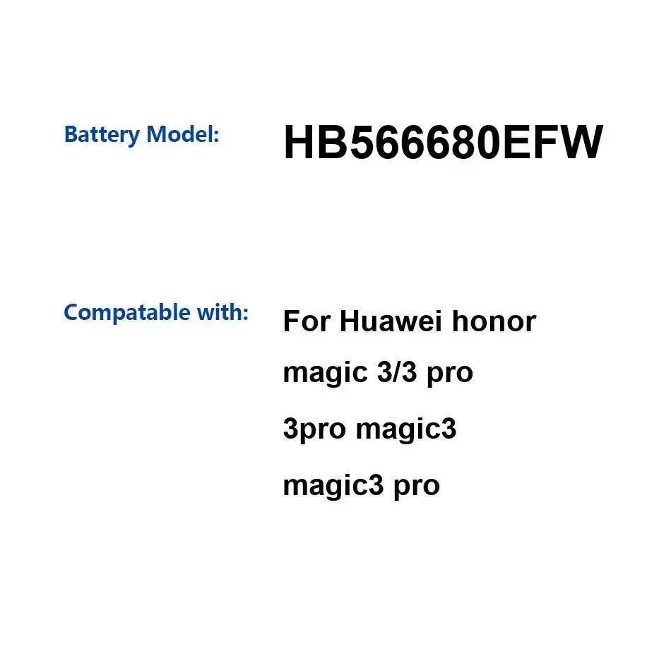 

4600 мАч HB566680EFW для Huawei Honor Magic 3 Pro 3Pro Magic3, аккумулятор для мобильного телефона, хорошая низкотемпературная производительность