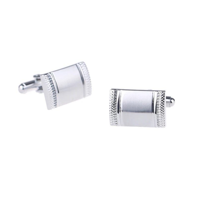 أزرار أكمام عصرية جديدة للرجال مجموعة مشابك ربطة عنق فضية بسيطة أزرار قميص زفاف العريس مجوهرات اكسسوارات هدايا #4