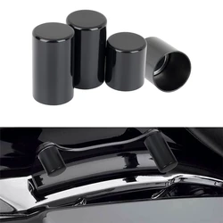 4Pcs Black Chrome Docking Hardware Point Cover Set for Harley Touring Street Glide Electra Glide Road Glide Road King 2009-2021