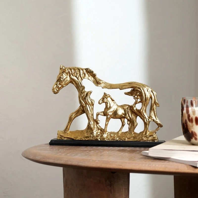 

Decorative Horse Sculpture-Animal Figurine-11x1.25x7.75