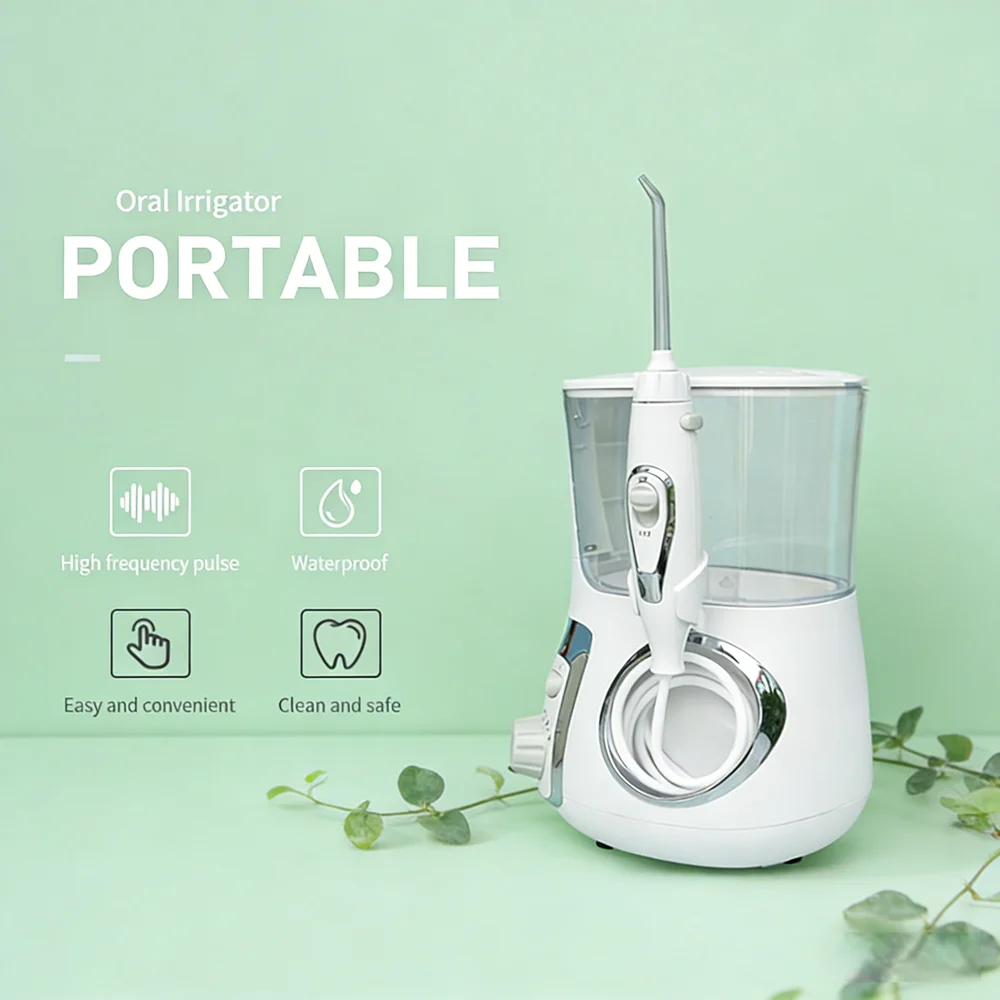 

800ML Desktop Electric Water Flosser with 10 Adjustable Modes, Powerful Dental Oral Irrigator for Deep Teeth Cleaning