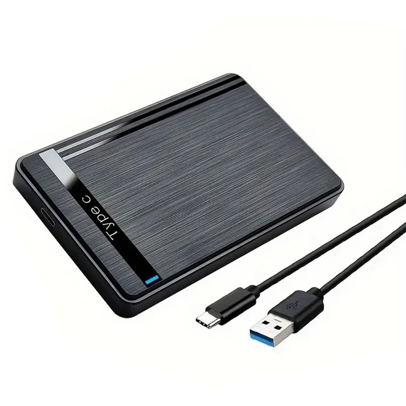 Caja de disco duro de 2,5 pulgadas, adaptador SATA a USB 3,0 tipo C, disco duro externo, dispositivo de almacenamiento portátil HD de 5Gbps para ordenador portátil
