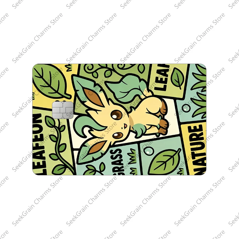 Espeon Umbreon Leafeon Series Pocket Monsters Anime Cartoon Matte Bank Debit Card Sticker Decoration Accessories Jewelry Gift - view 5