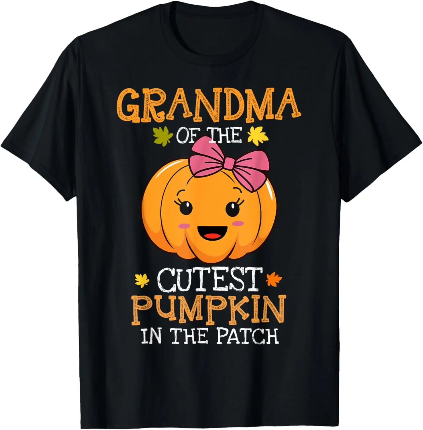 Grandma Of The Cutest Pumpkin In The Patch Halloween Womens T-Shirt