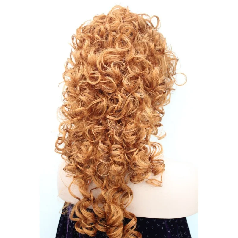 Peruca longa encaracolada para mulheres, peruca de cabelo sintético, cabelo solto, colorido, moda, 60cm, 130A