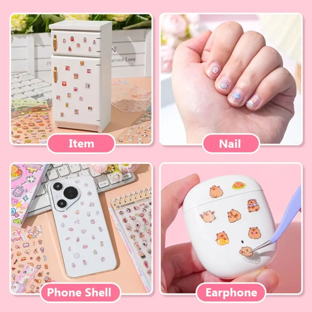 20/50 Arkuszy Mini Naklejki do Oprawy Spiralnej Materiał do Książek Spiralnych Wyrabiane w Wykrojniku DIY Dekoracyjne Naklejki na Telefon Paznokcie