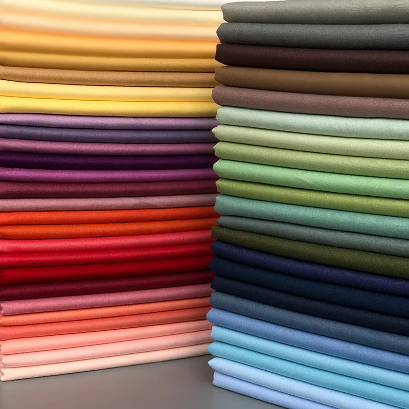 Solid Color Cotton Twill Cloth Cloth Sheet Fabric For DIY Sewing Patchwork 100% Cotton Fabric Printed Baby Suede Fabric Plain