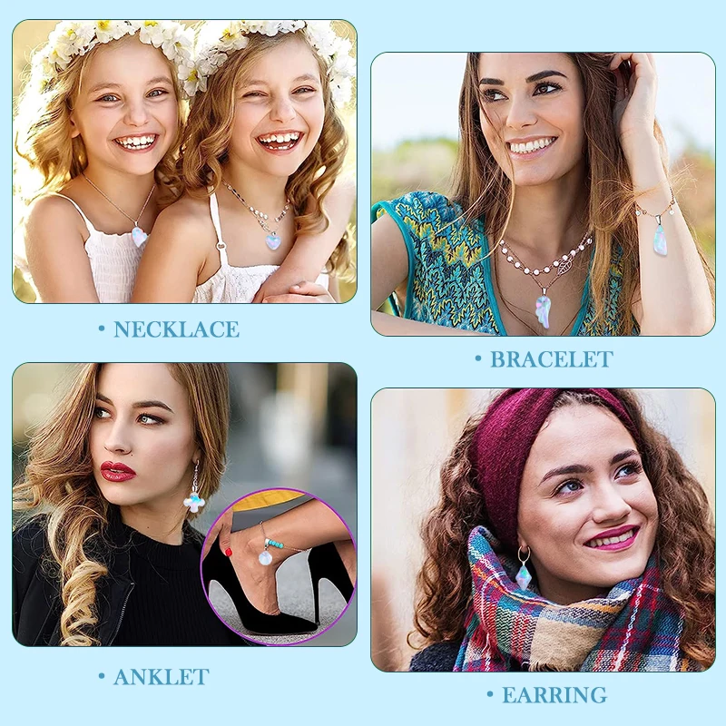 Cute Crystal Pendants With Multiple Shapes AB Color Glass Charms Beads Used For Making Necklaces  Bracelets DIY Jewelry Making