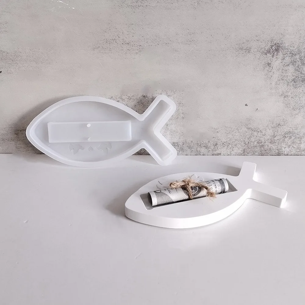 Eco-Friendly Decorative Fish Tea Lamp Silicone Mold Handmade Cartoon Fish Candle Mold DIY Fish Candlestick Holder Soaps Model