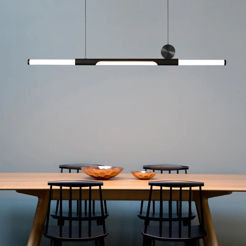 Restaurant chandelier strip light luxury modern minimalist office bar tea room Nordic art new internet famous lighting fixtures