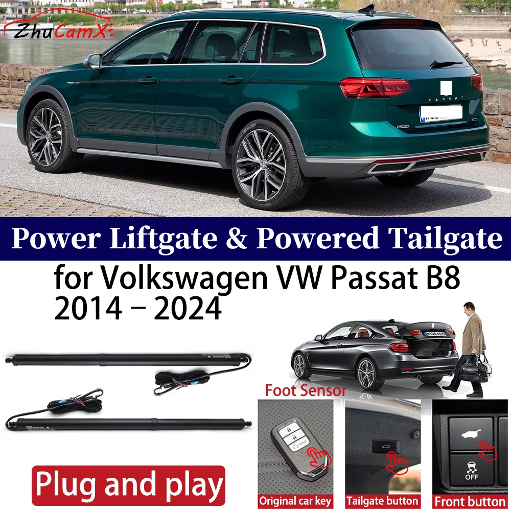 

ZhuCamX for Volkswagen VW Passat B8 2014–2024 Car Power Liftgate Automatic One-Click Vehicle Powered Tailgate Strut Plug ＆ play