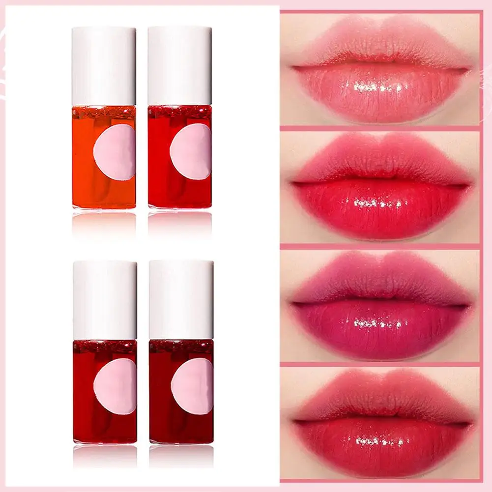 4 Colors Lip Gloss Tint Makeup Cheek Tint Blush Moisturizing Mirror Liquid Lipsticks Waterproof Long Lasting Lip Glaze Cosmetic